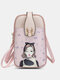 Women Cute Flamingo Elephant Pattern Print 6.5 Inch Phone Bag Crossbody Bag - 1