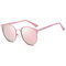 Men Women Metal Frame HD Polarized Round Sunglasses Driving Anti-UV400 Multi-colorGlasses - Pink