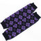 Women Knitted Wool Thicken Mixed Color Diamond Leggings Warm Boots Set Long Socks - Purple