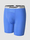 Men Ice Silk Seamless Thin Stitching Legging Underwear Comfy Boxers Brief - Blue