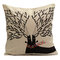Almohada de lino de algodón de alce navideño Caso Funda de cojín Decoración de sofá para el hogar - #5