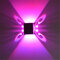 Butterfly Shape Triangle Shape 3W LED Wall Lamp Bedroom Living Room Sconce Lamp Spotlight - Purple