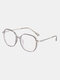 यूनिसेक्स ओवल फुल फ्रेम फ्लैट-लाइट फैशन साधारण चश्मा - #06