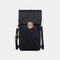 Women Casual Transparent 6.5 Inch Phone Bag Crossbody Bag - Black