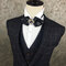 Vintage Bow Tie Black Leather Luxury Crystal Multiple Styles Bow Bolo Tie Formal Jewelry for Men - 12