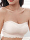 7XL Plus Size Wireless Seamless Adjustable Elastic Bandeau Bras With Convertible Straps - Nude