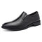 Men Stylish Crocodile Pattern Slip On Formal Dress Shoes - Black