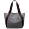 Women Canvas Hanbag Bucket Bag Tote Bag  Hobo Crossbody Bag - Gray