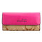 Women Stylish PU Leather Wallet - Rose Red