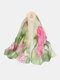 Women Georgette Ramadan Dual-use Floral Pattern Long Thin Scarf Shawl - #07