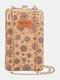 Faux Leather Print Multi Slot Card Holder Purse Phone Bag Crossbody Bag - #07