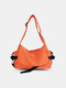 Men Oxford Contrast Color Large Capacity Crossbody Bag Fashion Casual Shoulder Bag Travel Bag - Orange