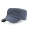 Mens Simple Stylish Cotton Flat Roof Trucker Hats Outdoor Casual Visor Baseball Caps - Blue