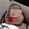 Vintage Tassel Bucket Bag Shoulder Bag For Women - Pink
