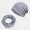 Hollow Breathable Beanie Hat Sunscreen Thin Scarf Hat Dual-use Cap - Gray