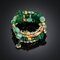 Retro Turquoise Winding Bracelet Multi-Layer Natural Stone Bracelet For Men - Green