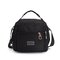 Women Waterproof Crossbody Bag Nylon Multi-zipper Sling Bag Handbag - Black