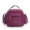 Women Waterproof Crossbody Bag Nylon Multi-zipper Sling Bag Handbag - #1