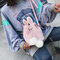 Women Cute Rabbit Fluffy Bucket Bag String Crossbody Bag - Pink