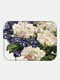 Floral Overlay Print Pattern Floor Mats Flannel Water Absorption Antiskid Floor Mat Bath Room Door Mat - #04