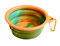 Camouflage Silicone Bowl Collapsible Portable Out Pet Bowl Cat And Dog Universal - Orange