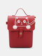 Women Cute Cat Pattern 6.5 Inch Phone Bag Crossbody Bag - Red
