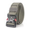 125CM Men Outdoor 3.8 Width Nylon Canvas Tactical Belt Eye-Splice Belt - Gray+Black