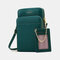 Women Multifunction Multi-Layers Removable Card Pocket Crossbody Bag Phone Bag - Green