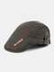 Men Cotton Solid Color Outdoor Casual Sunshade Forward Hat Beret Hat Flat Hat - Green