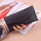 Women PU Leather Ultrathin Card Holder Wallets Purse Functional Wallet - Black