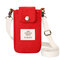 Women Canvas Cute Phone Bag For iPhone Multi-Function Crossbody Bag - Red