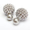 Elegant Double Sides Pearl Ball Earring - Gray