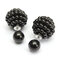 Elegant Double Sides Pearl Ball Earring - Black