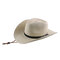 Wide Straw Hat Belt Buckle Men Summer Sun Protection Hat Foldable - Cream