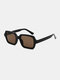 यूनिसेक्स फैशन कैजुअल स्क्वायर फुल फ्रेम UV सुरक्षा धूप का चश्मा - काली