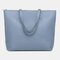 女性キーホルダーマルチポケット大容量ラップトップバッグブリーフケースビジネスハンドバッグ - 青い
