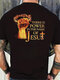 Мужские футболки с короткими рукавами и принтом на спине с надписью Gesture Letter Back Crew Шея - Черный