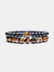 2 Pcs/Set Vintage Multi-layers DIY Geometric-shaped Beads Bracelet - #04