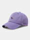 Unisex Cotton Solid Color Cartoon Bird Letter Embroidery All-match Sunscreen Baseball Cap - Purple