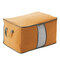 حقيبة التخزين عالية السعة الملابس لحاف حقائب الخيزران المنظم حقائب التخزين المحمولة - برتقالي قاتم