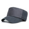 Men Adjustable Vogue Cotton Solid Color Flat Cap Sunshade Casual Outdoors Peaked Forward Hat - Grey