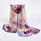 Women Silk Scarf Chiffon Shawls Geometric Print Thin Long Polyester Scarves Foulard Women - Purple