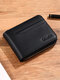 Men Genuine Leather Business Retro Cowhide Multi-function Card Holder Wallet - Black