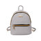 Women's Backpack Candy Color Solid Preppy Chic Mini Bag - Grey