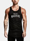 Mens Mesh Breathable Quick-Drying Sport Tank Tops - Black