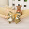 12pcs Christmas Tree Red Gold Silver Bow Ornament  Party Wedding Small Pendant Ribbon Decor - Gold