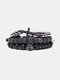 Vintage Bohemia Natural Stone Combination Set Round Bead Men Bracelet - #13