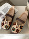 Women Round Toe Sweet & Cute Floral Woven Strap Comfortable Walking Flat Loafers Shoes - Khaki