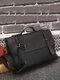 Menico Artificial Leather Retro Large Capacity Messenger Bag Contrast Color  Convertible Strap Shoulder Bag - Black