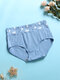 1PCS Women Cartoon Bear Letter Print Elastic Cotton Breathable Cozy Panties - #01